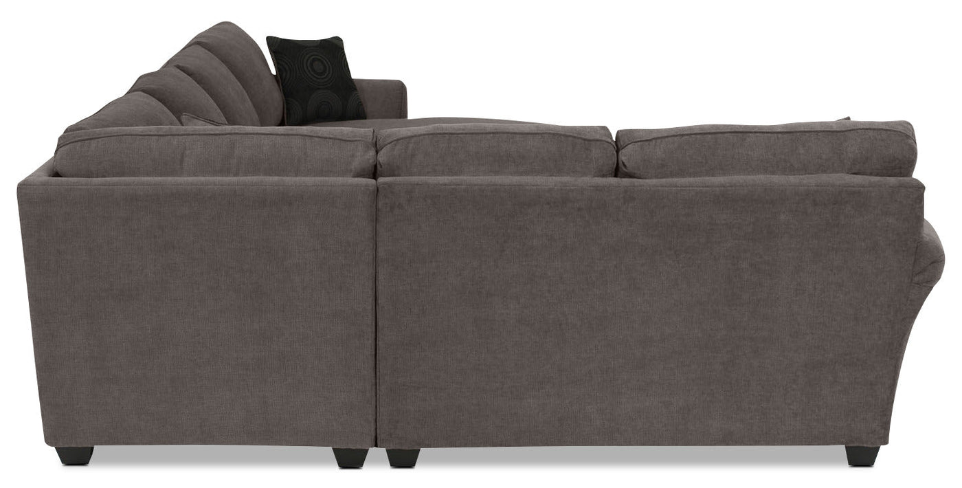 Althea 4-Piece Sectional with Right-Facing Chaise - Charcoal