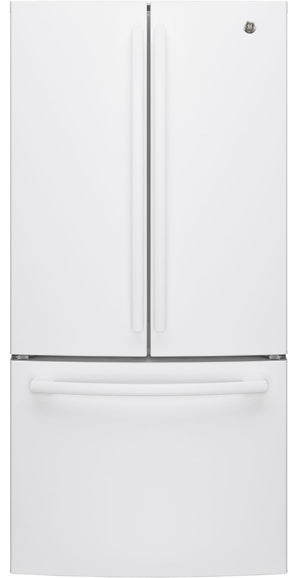 GE White Counter-Depth French Door Refrigerator (18.6 Cu. Ft.) - GWE19JGLWW