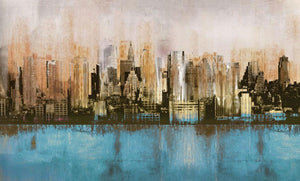 Urban Reflection Canvas Painting (60" X 30")