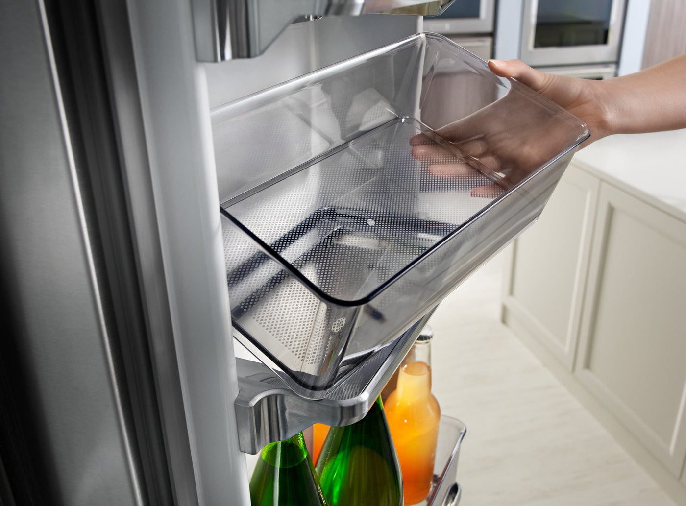 KitchenAid Stainless Steel Counter-Depth French Door Refrigerator (23.8 Cu. Ft.) - KRFC704FPS