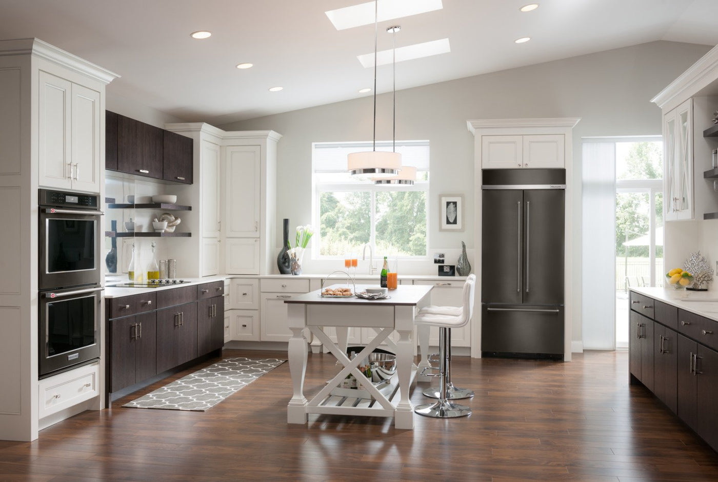 KitchenAid Black Stainless Steel French Door Refrigerator (24.2 Cu. Ft.) - KBFN502EBS