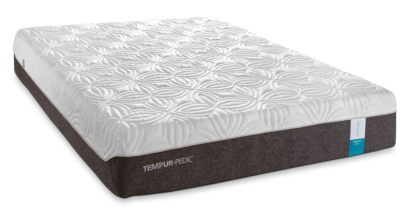 Tempur-Pedic Embrace 2.0 Plush King Mattress and Split Adjustable Head-Up Base Set