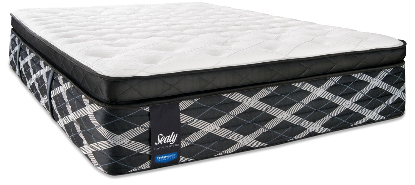 Sealy Mastery Hybrid Plush Queen Mattress and Low-Profile Boxspring Set