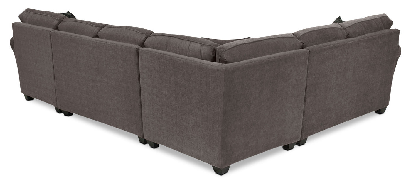 Althea 4-Piece Sectional with Right-Facing Chaise - Charcoal