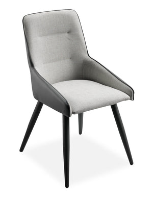 Gina Side Chair - Beige and Grey