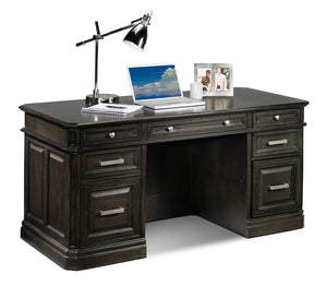 Copley 3-Piece Executive Desk - Deep Grey
