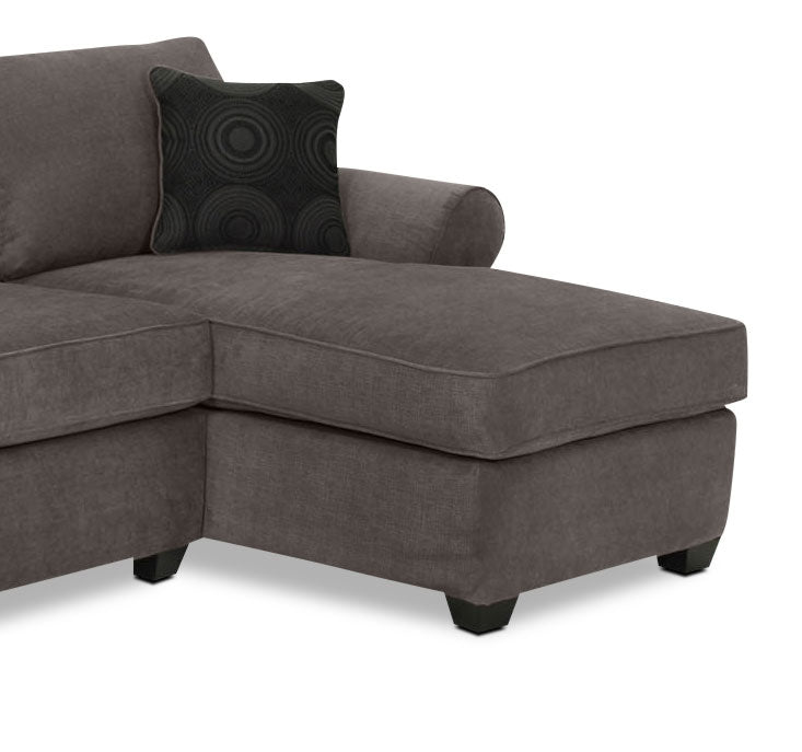 Althea 2-Piece Sectional with Right-Facing Chaise - Charcoal