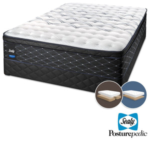 Sealy Entity Firm King Mattress and Split Low-Profile Boxspring Set