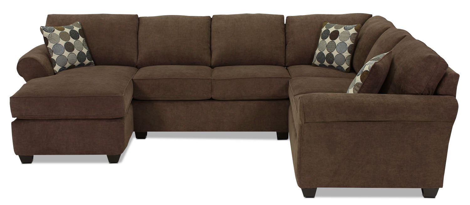 Althea 4-Piece Sectional with Left-Facing Chaise - Coffee