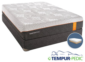 Tempur-Pedic Devote Firm Queen Mattress and Low-Profile Boxspring Set