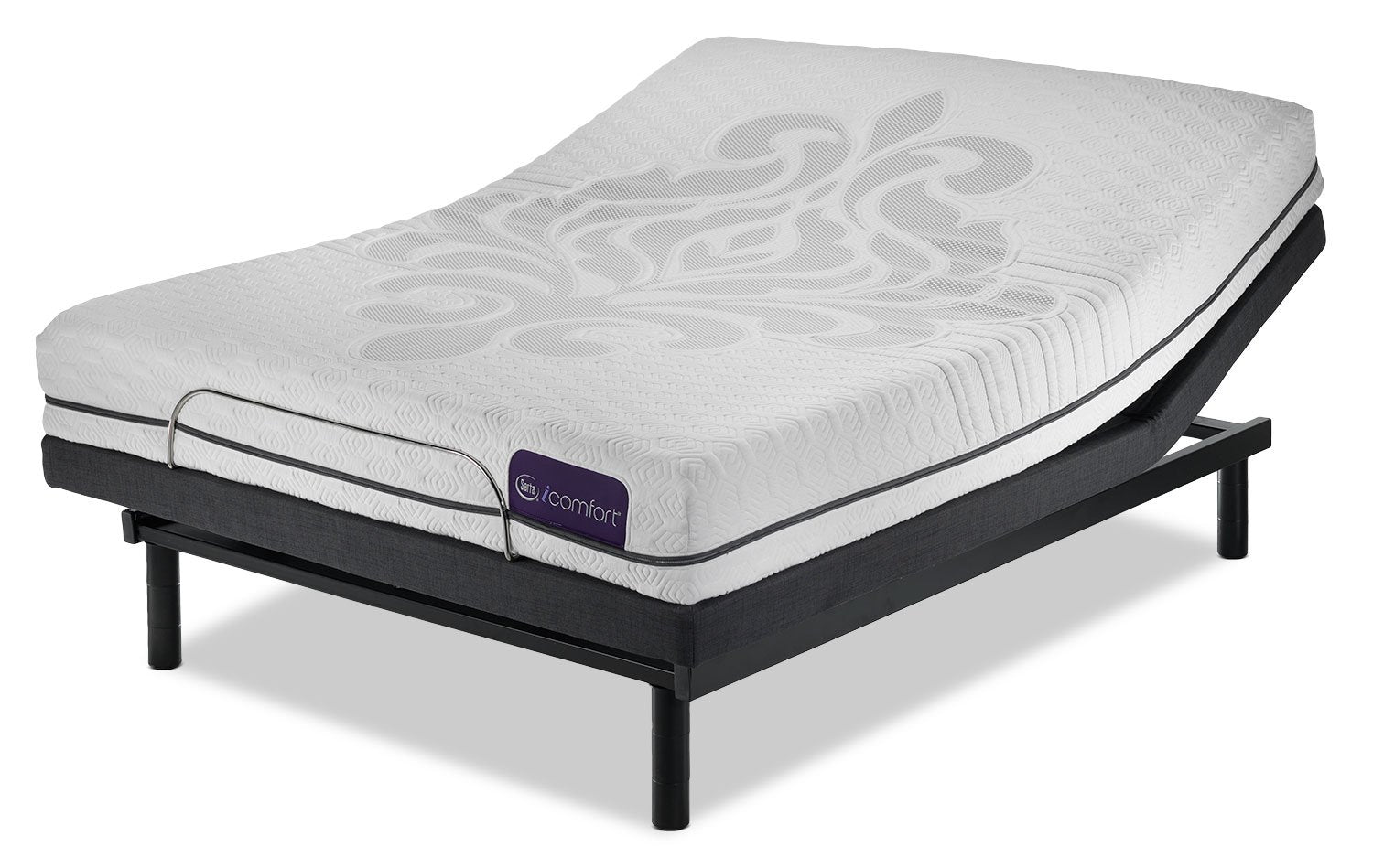 Serta iComfort Eco Levity Firm King Mattress and Motion Essentials III Split Adjustable Base Set
