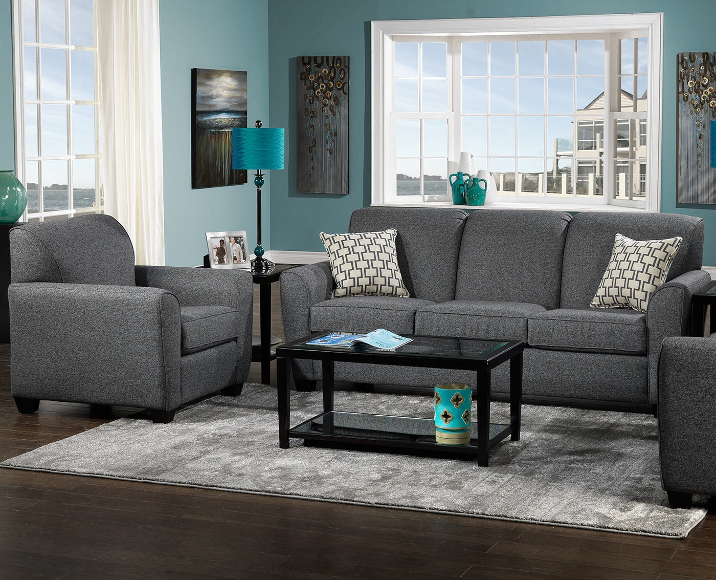 Ashby 2 Pc. Living Room Package w/ Chair - Grey
