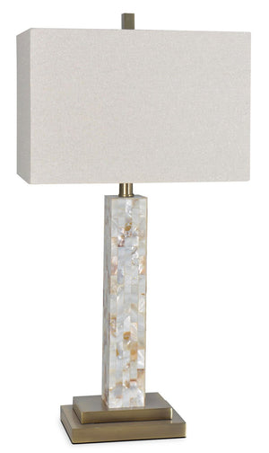 Mother Of Pearl 27" Table Lamp - Beige