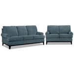 Crizia Sofa and Loveseat Set - Navy
