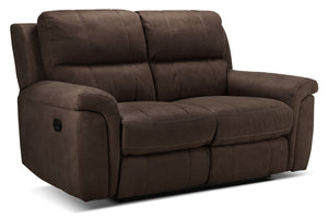 Roarke Reclining Loveseat - Walnut