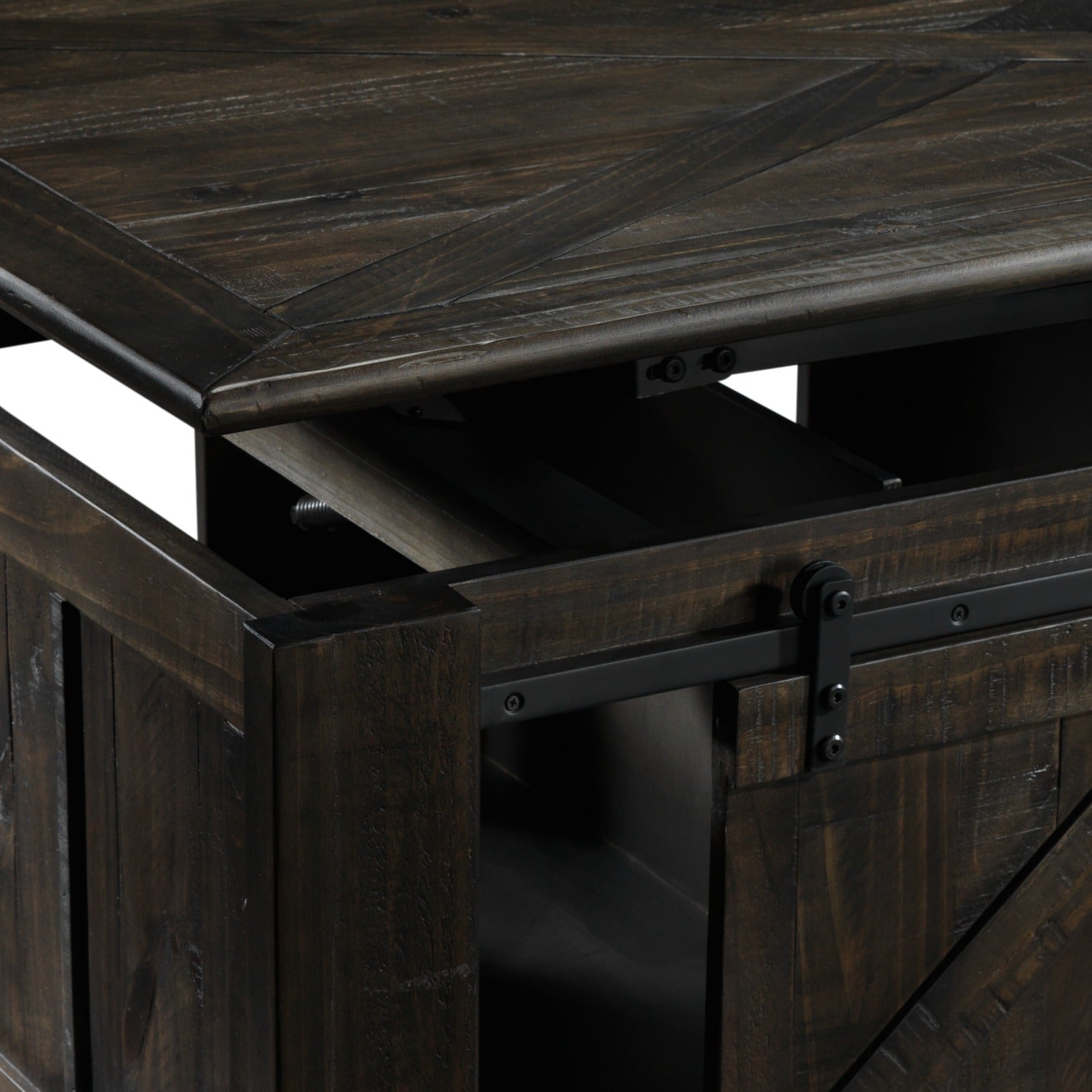 Gable Lift-Top Coffee Table - Weathered Charcoal