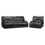 Dearborn Power Reclining Leather Sofa and Recliner Set - Charcoal