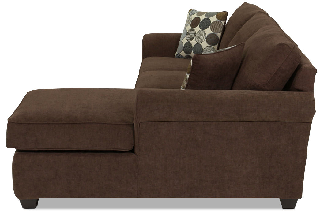 Althea 2-Piece Sectional with Right-Facing Chaise - Coffee