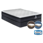 Simmons DeepSleep Ultra Jenna II Firm King Mattress and Low-Profile Split Boxspring Set