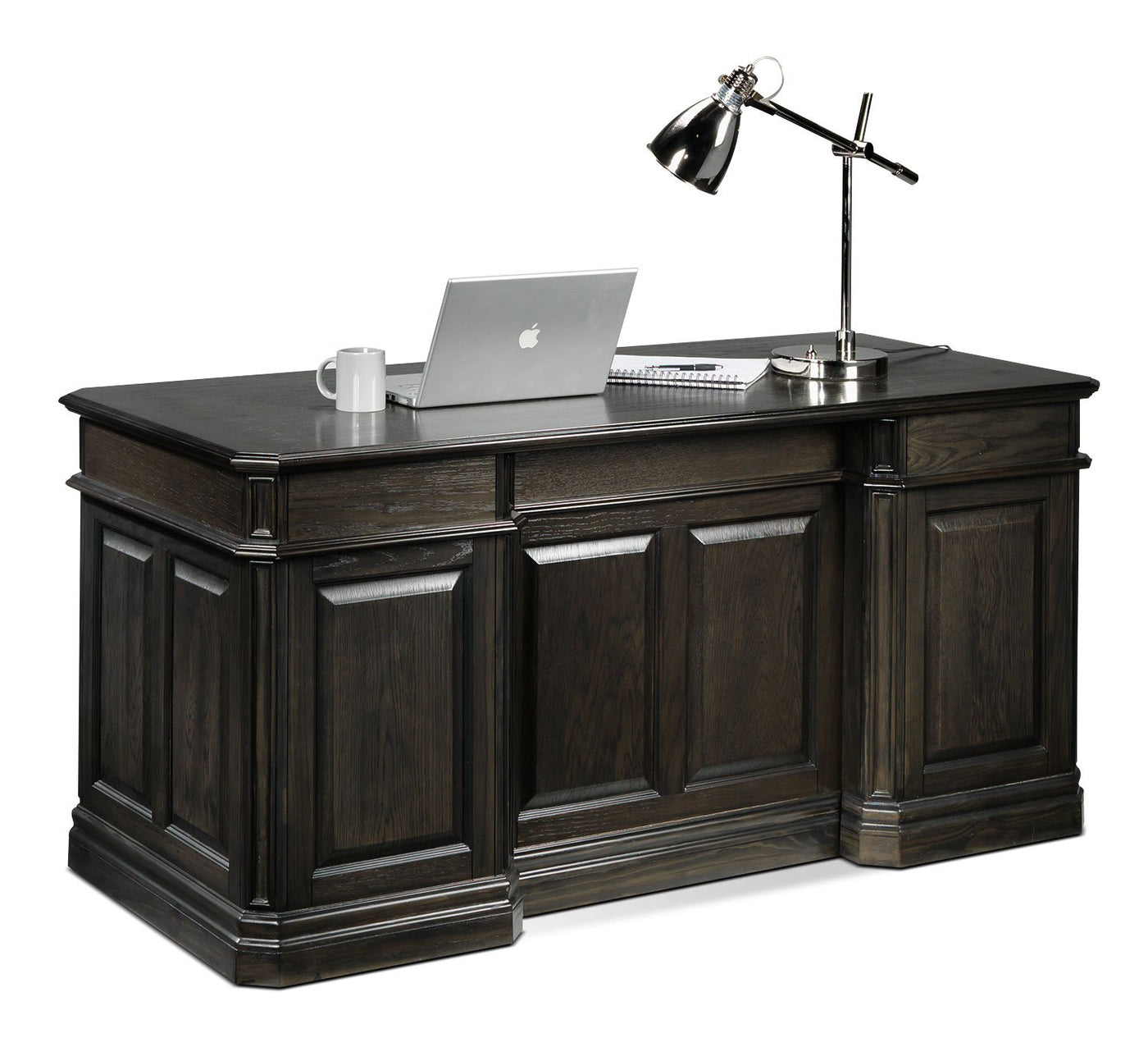 Copley 3-Piece Executive Desk - Deep Grey
