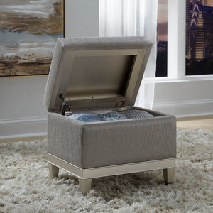 Reece Vanity Storage Bench - Silver Grey