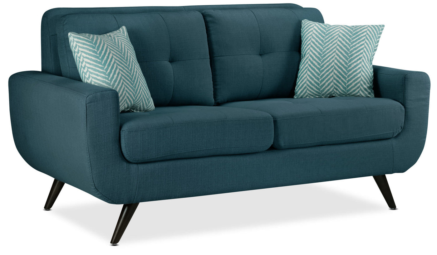 Julian Sofa, Loveseat and Chair Set - Blue