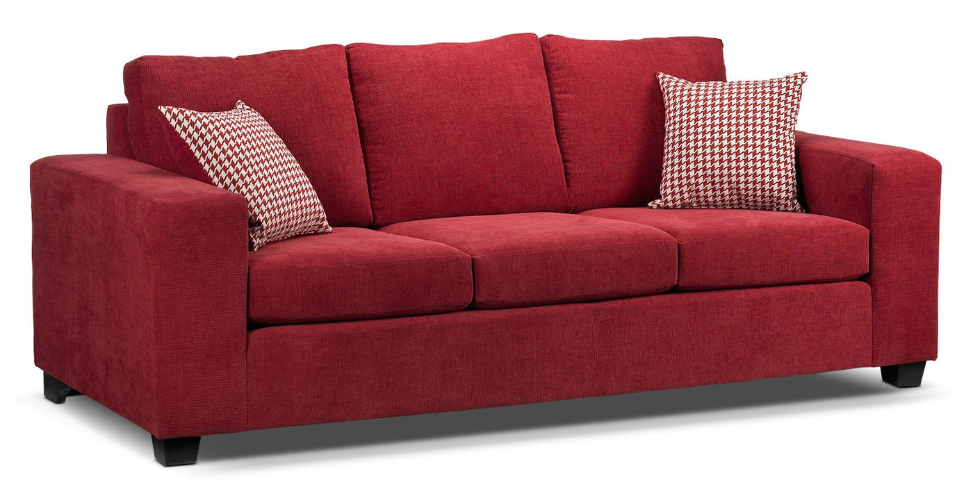 Fava 3 Pc. Living Room Package - Red