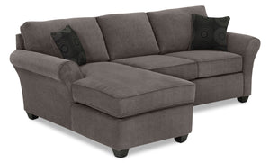 Althea 2-Piece Sectional with Left-Facing Chaise - Charcoal