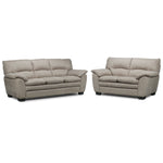 Kelleher Sofa and Loveseat Set - Silver Grey