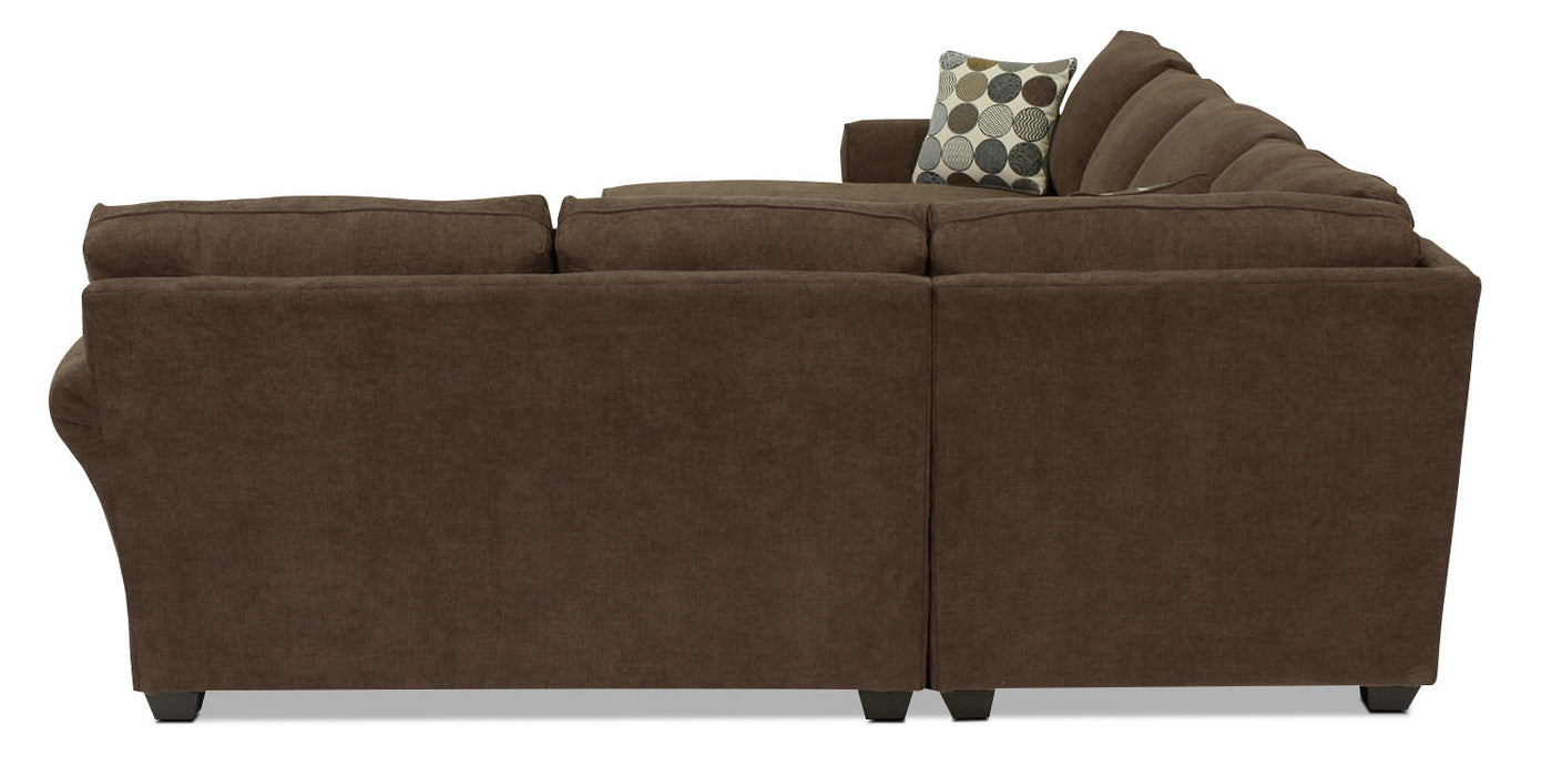 Althea 4-Piece Sectional with Left-Facing Chaise - Coffee