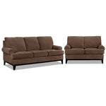 Crizia Sofa and Loveseat Set - Coffee