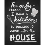 Black and White Kitchen Canvas Print (16" X 20")