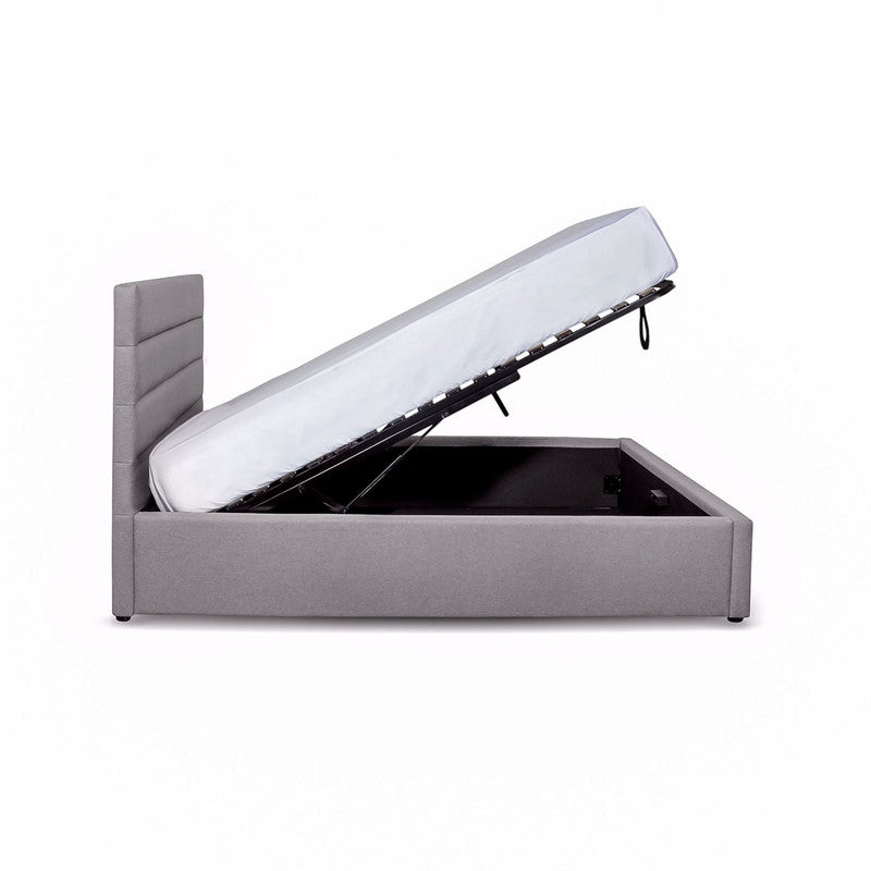 Kalasin Storage Platform Full Bed - Grey/Beige