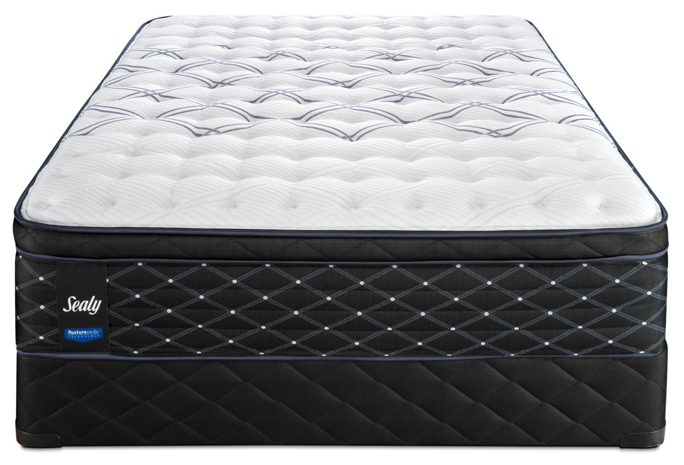Sealy Entity Plush Queen Mattress and Low-Profile Boxspring