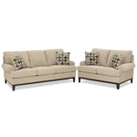 Crizia Sofa and Loveseat Set - Mocha