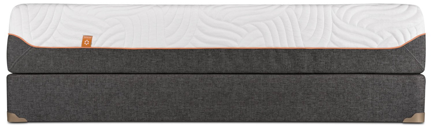 Tempur-Pedic Devote Firm King Mattress and Split Low-Profile Boxspring Set