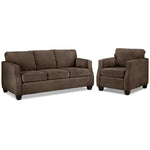 Agnes Sofa and Chair Set - Chocolate