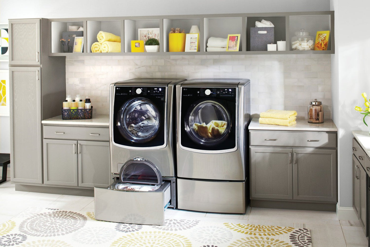 LG Appliances Graphite Steel Sidekick™ Pedestal Washer (1.1 Cu. Ft.) - WD200CV
