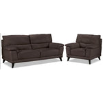 Braylon Sofa and Chair Set - Dark Chocolate