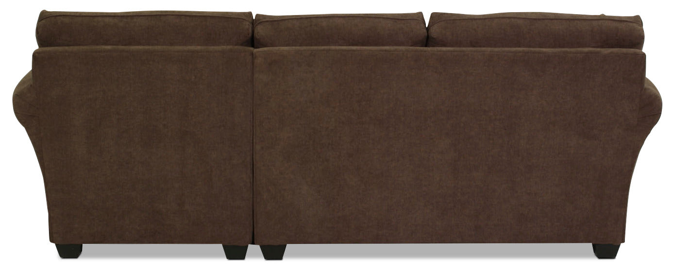 Althea 2-Piece Sectional with Right-Facing Chaise - Coffee