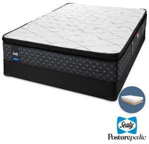 Sealy Pathos Firm Full Mattress and Low-Profile Boxspring Set