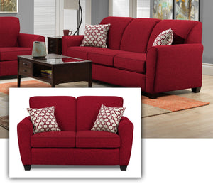 Ashby 2 Pc. Living Room w/ Loveseat - Red