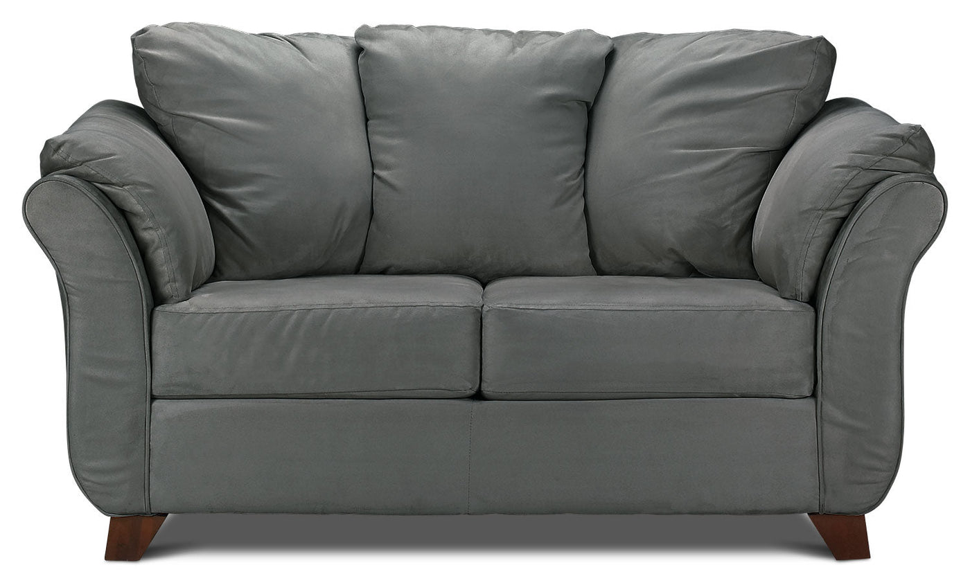 Collier Sofa, Loveseat and Chair Set - Dark Grey