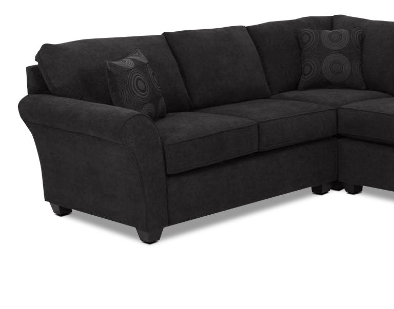 Althea 4-Piece Sectional with Right-Facing Chaise - Black