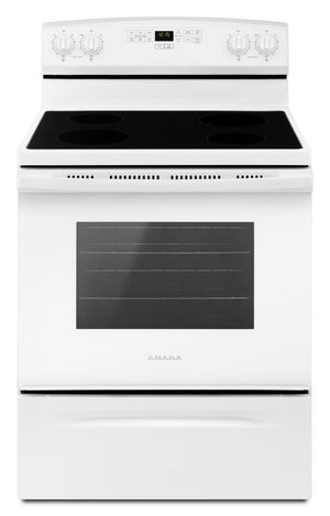 Amana White Freestanding Electric Range (4.8 Cu. Ft.) - YAER6303MFW
