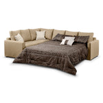Athina 2-Piece Sectional with Right-Facing Queen Sofa Bed - Mushroom