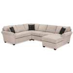 Althea 4-Piece Sectional with Right-Facing Chaise - Mocha