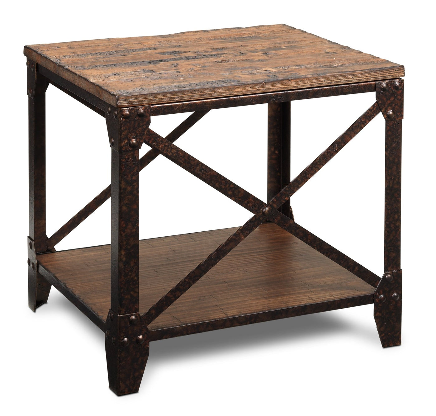 Pinebrook End Table - Distressed Natural Pine