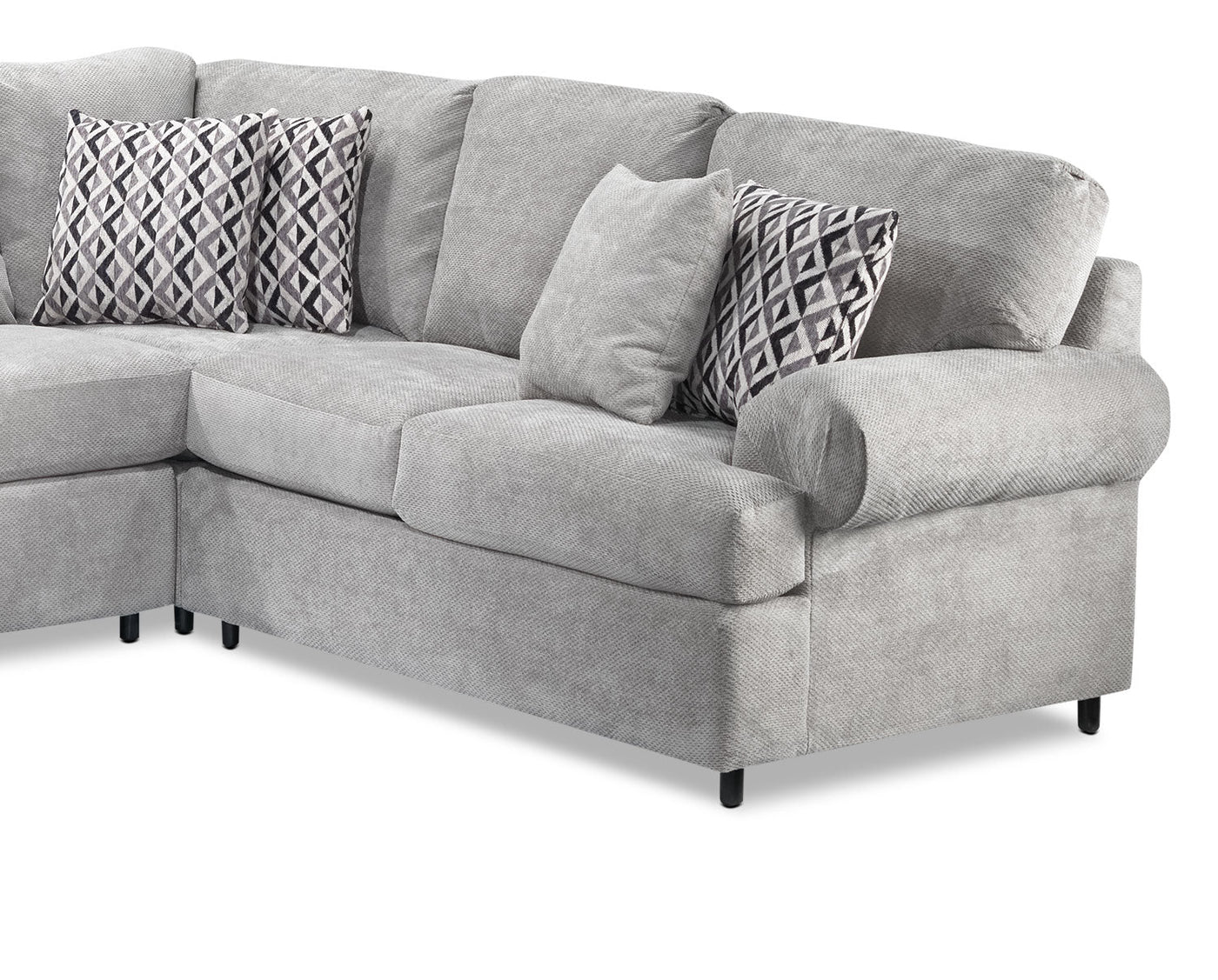Jupiter 4-Piece Sectional with Left-Facing Chaise - Ash