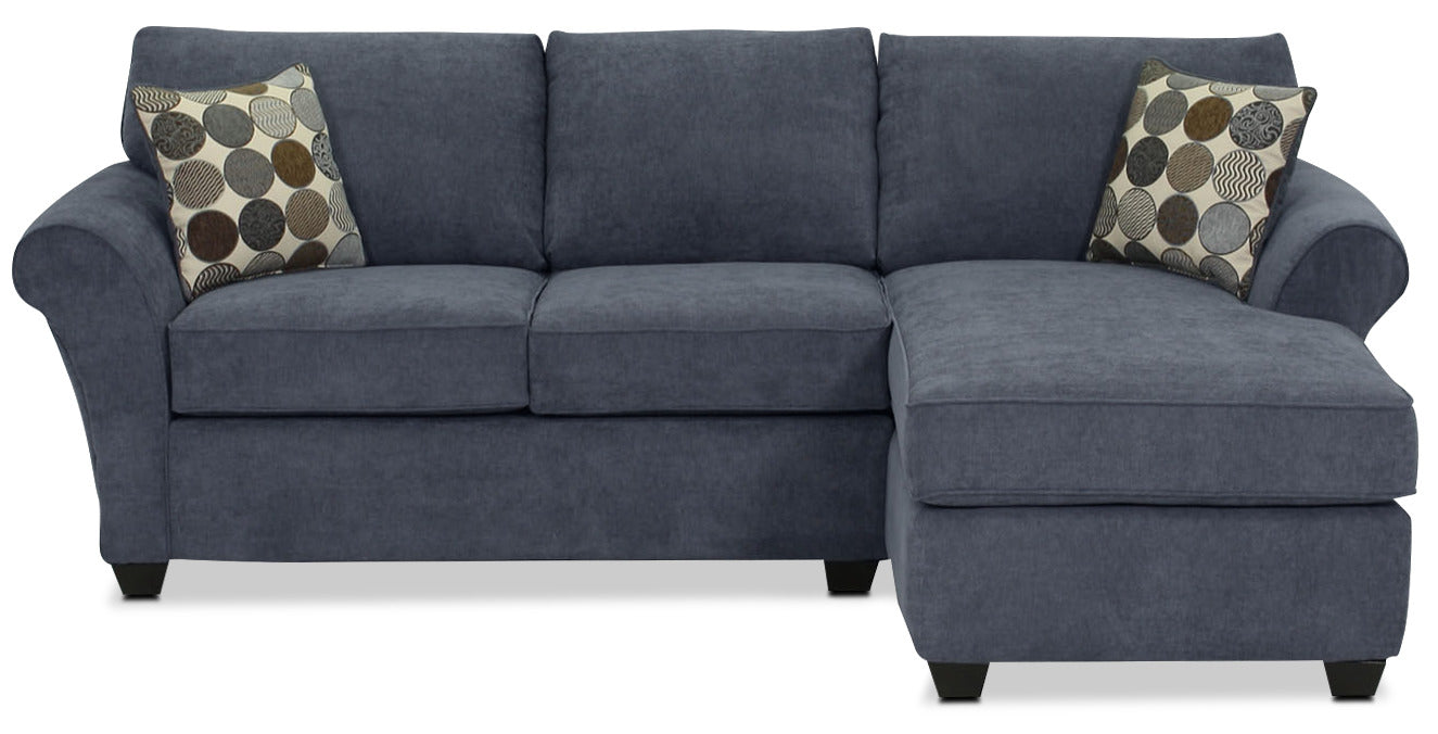 Althea 2-Piece Sectional with Right-Facing Chaise - Navy